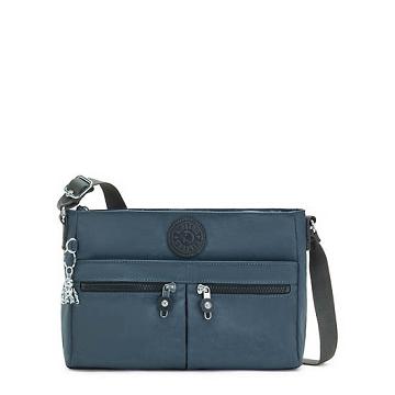 Kipling New Angie Crossbody Táska Sötétkék Szürke | HU 1194MQ